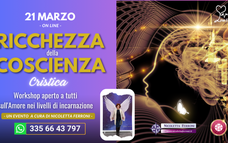 Ricchezza della Coscienza Cristica evento